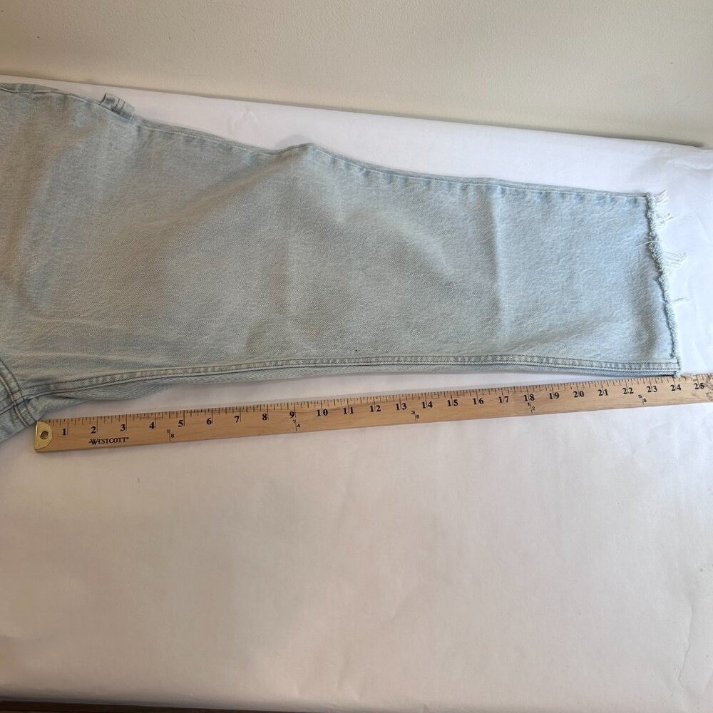 Abercrombie & Fitch The 90s Straight Ultra High Rise Carpenter Jeans Blue 32/14 - Picture 5 of 6